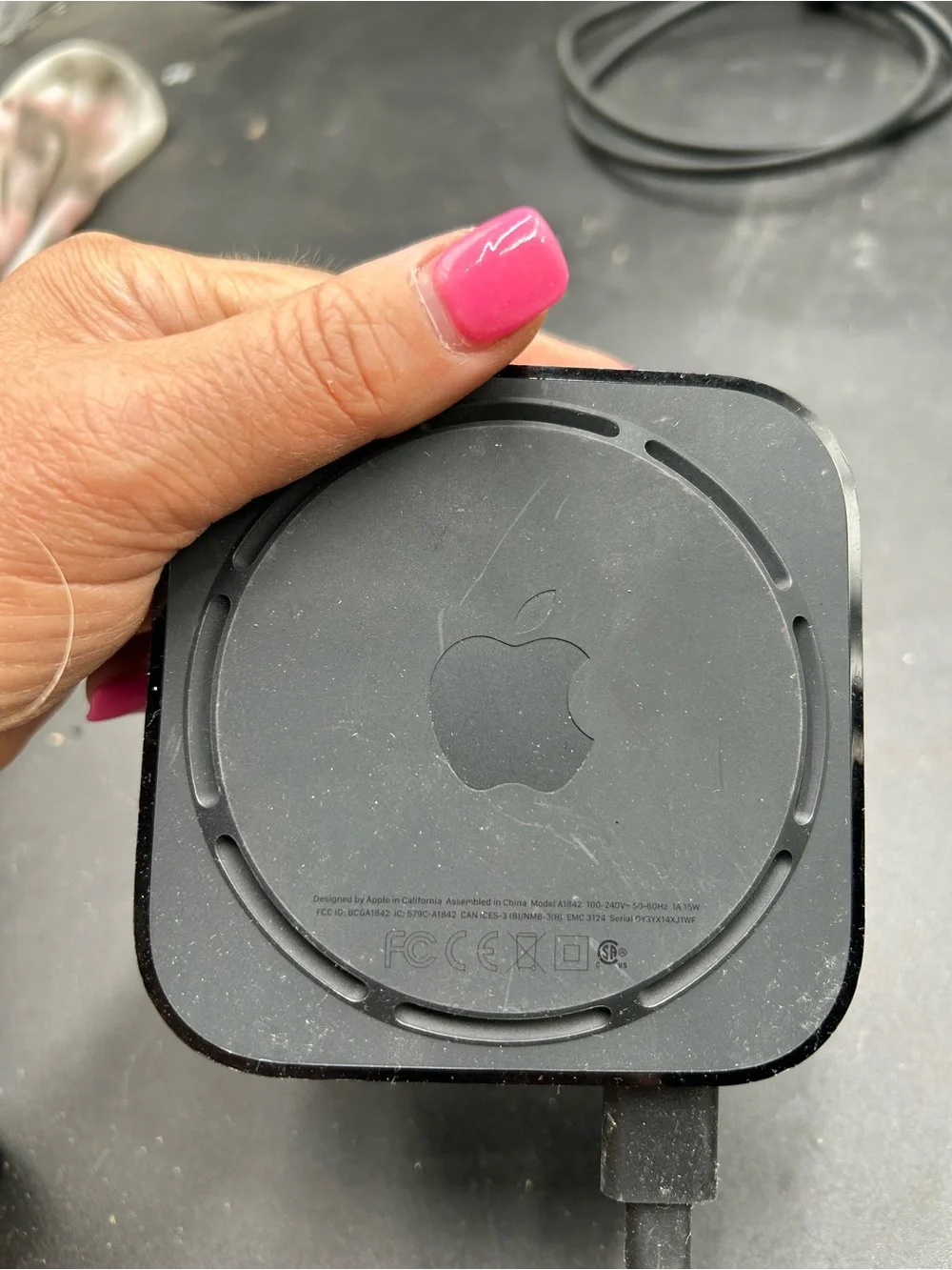 Apple Black Apple TV Streaming Box with Power Cable